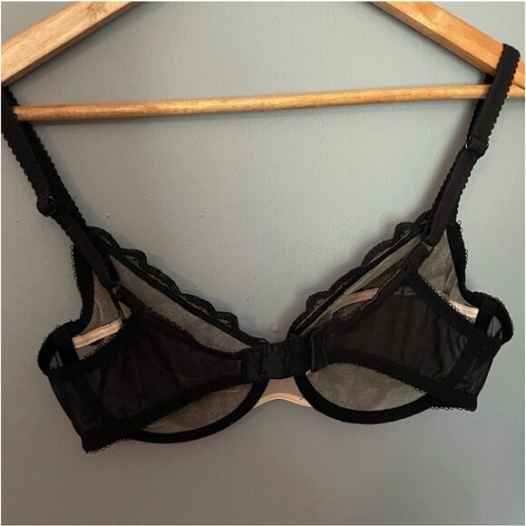 ​Wacoal Black and Nude Lace Bra with Underwire Size 32D – Women's Lingerie - Picture 4 of 6